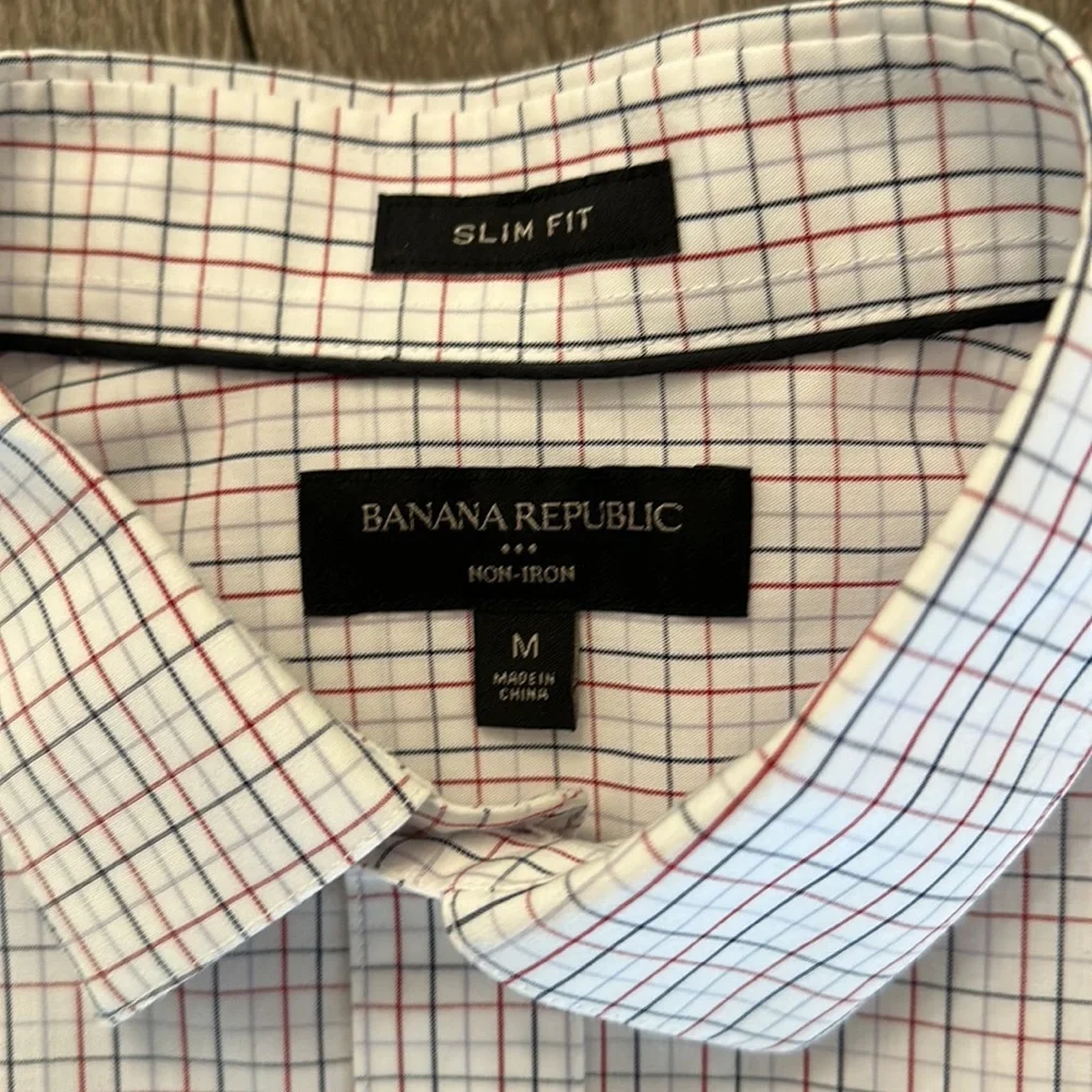 3 Banana Republic Mens Medium Slim Fit Button Down Dress Shirts - Picture 6 of 8